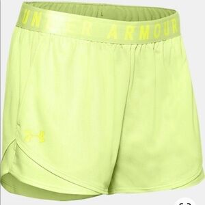 Under Armour Neon Yellow Play Up Shorts 3.0 NWT